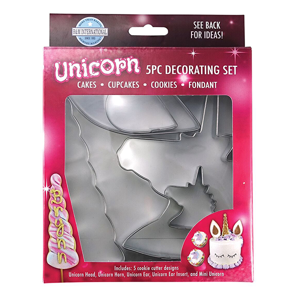 R&M 5 Piece Unicorn Decorating Set