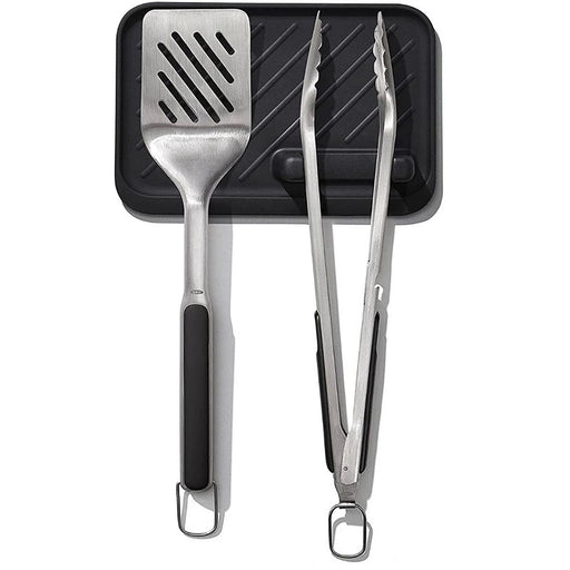 Cuisinart Stainless Steel Grill Locking Tongs, Scalloped Gripping Edge 