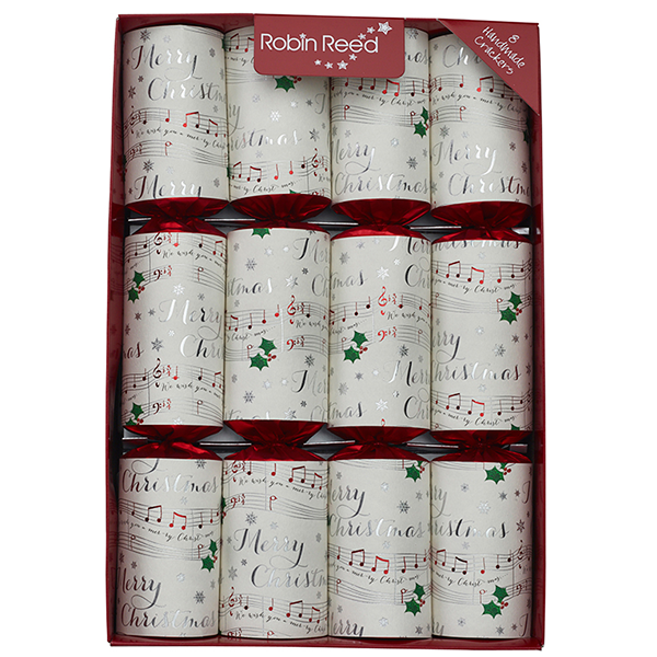Robin Reed Set of 8 Chime Bar Musical Christmas Crackers