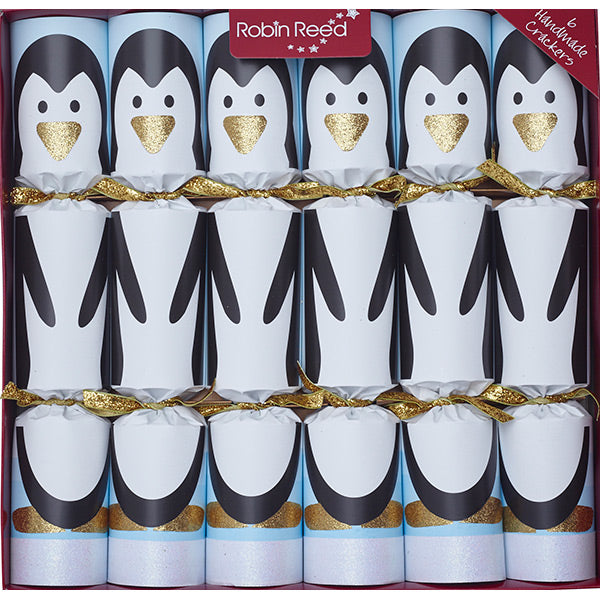 Robin Reed 6 Piece Racing Penguin Christmas Crackers