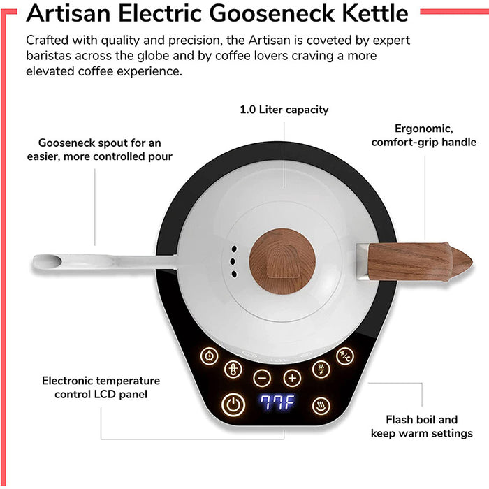 Brewista Artisan Electric Gooseneck Kettle 1 Liter