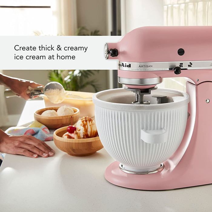 Ice Cream Maker Attachment for KitchenAid Stand Mixer, Compatible