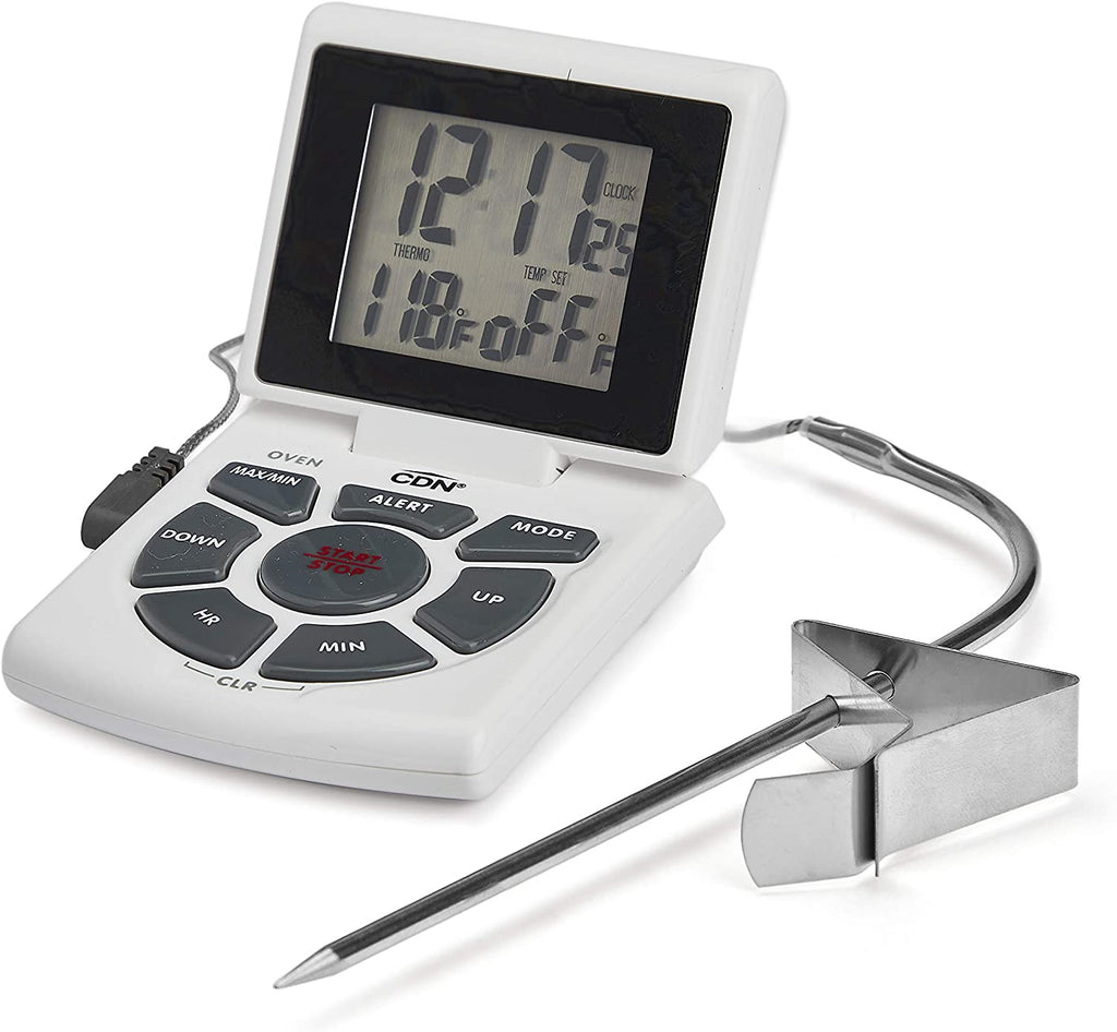 Black Compact Digital Folding Probe Thermometer - Waterproof - 4 1/2 - 1  count box