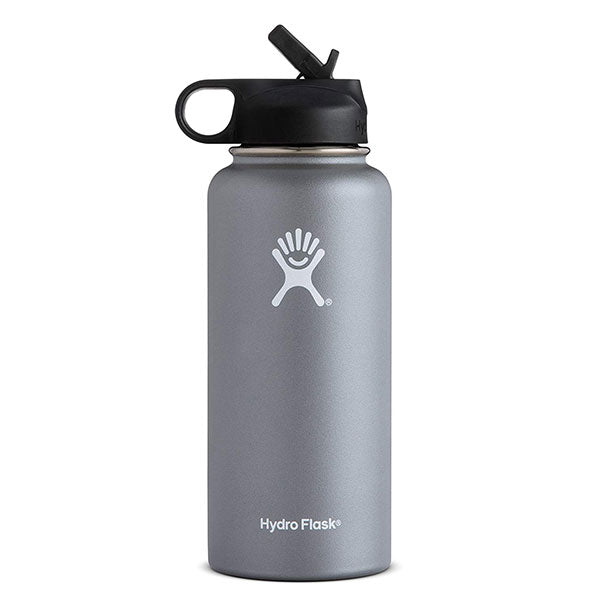 Hydro Flask, Kitchen, Gray Hydro Flask 32oz Bottle Tumbler With Straw Lid