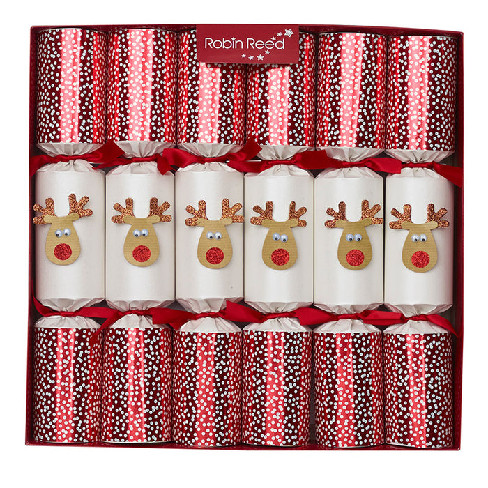 Robin Reed Set of 6 Racing Reindeer Christmas Crackers