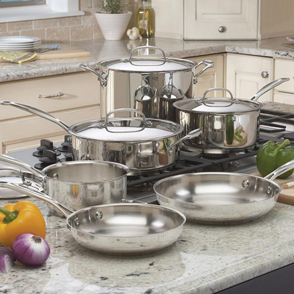 Cuisinart Chef's Classic Stainless Steel 10 Piece Cookware Set