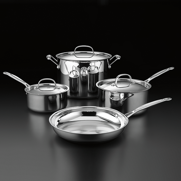 Cuisinart MultiClad Pro Tri-Ply Stainless-Steel 7-Piece Cookware Set