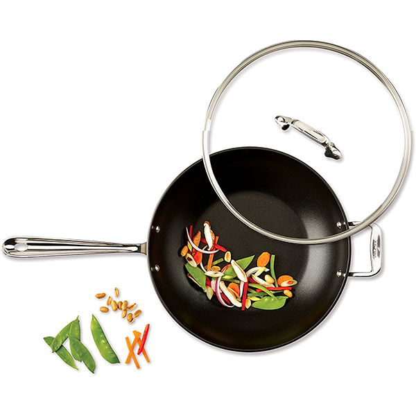 3-Piece HA1 Hard Anodized Fry Pan and Saute Pan Set I All-Clad