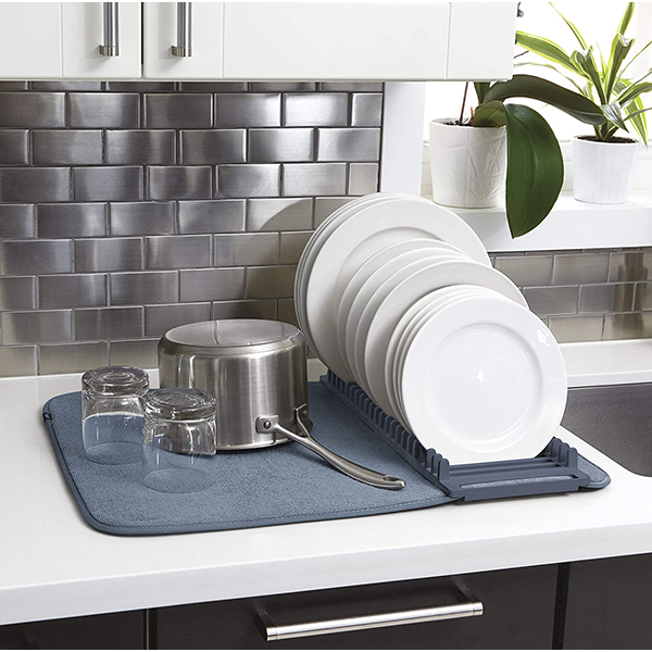 Home Basics Highly Absorbent Jumbo Microfiber Dish Drying Mat, KITCHEN  ORGANIZATION