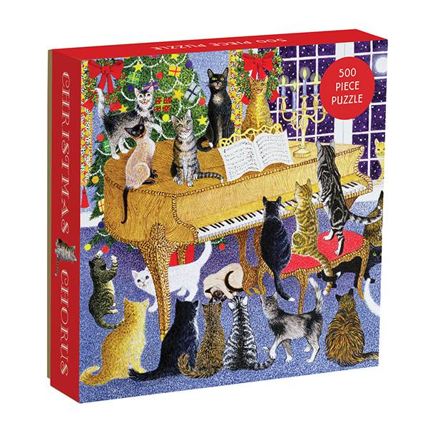 Christmas Chorus Cat 500 Piece Jigsaw Puzzle