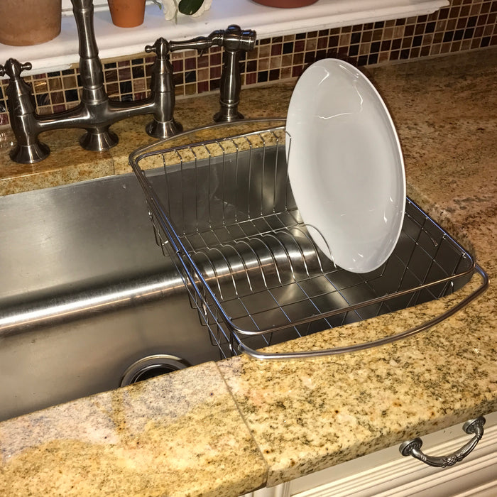 Stainless Steel Over the Sink Dish Drainer