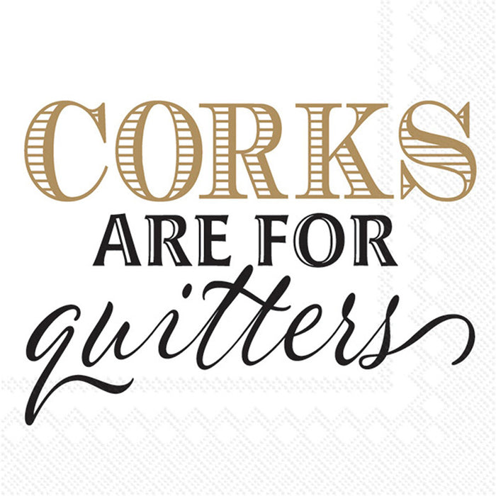 Corks are for Quitters Paper Beverage Napkins