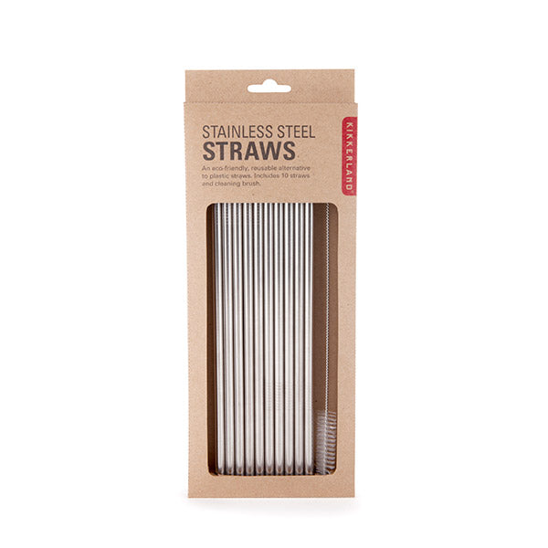 Clear Reusable Glass Straws – Kikkerland Design Inc