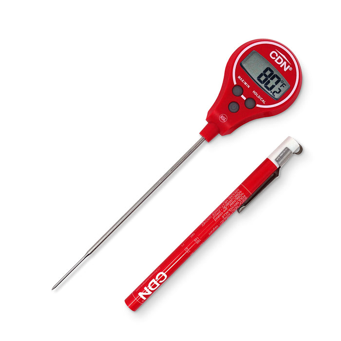 CDN ProAccurate Folding Thermocouple Thermometer - Red