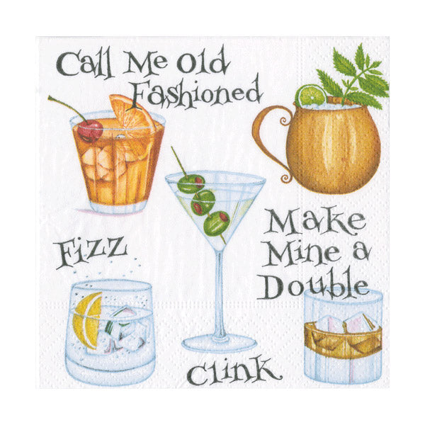 Cocktail Hour Paper Beverage Napkins