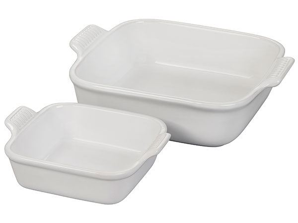 Le Creuset Set of 2 Heritage Square Bakers