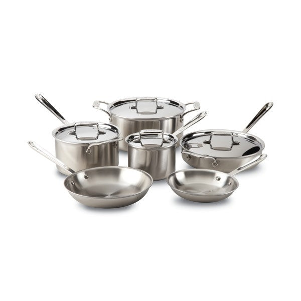 All-Clad D5 Stainless Brushed 5-Ply Bonded 10 Piece Cookware Set