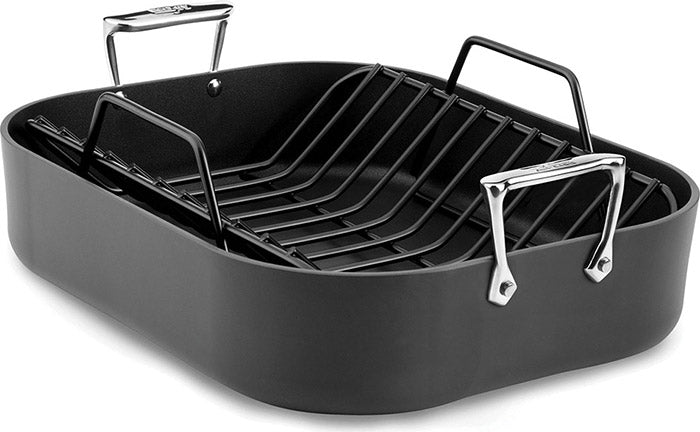 All-Clad 16" x 13" HA1 Hard Anodized Nonstick Roaster Combo