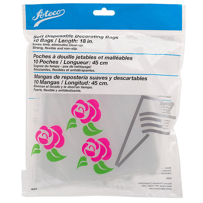 Ateco 4685 Soft Disposable Decorating Bags, 18 - 10 pack