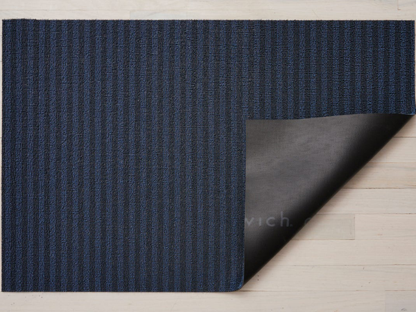 Chilewich Blueberry Breton Stripe Shag Rug