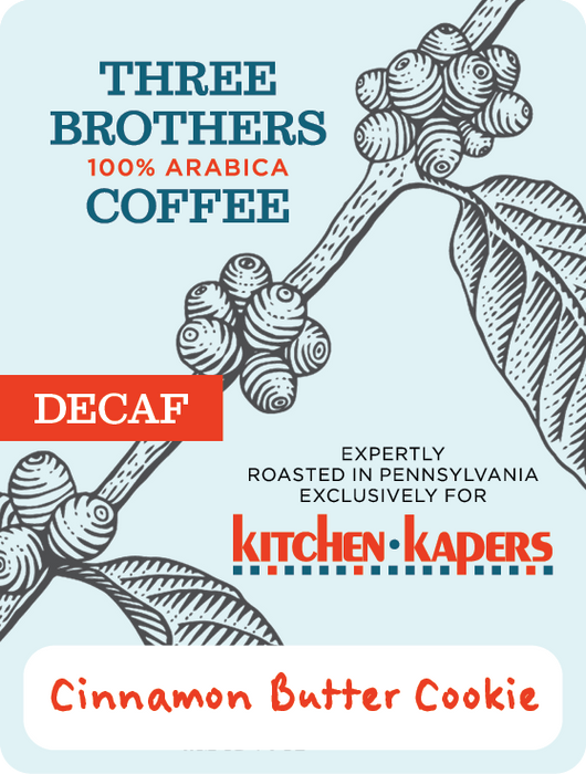 1 Lb Three Brothers Decaf Cinnamon Butter Cookie Coffee Beans
