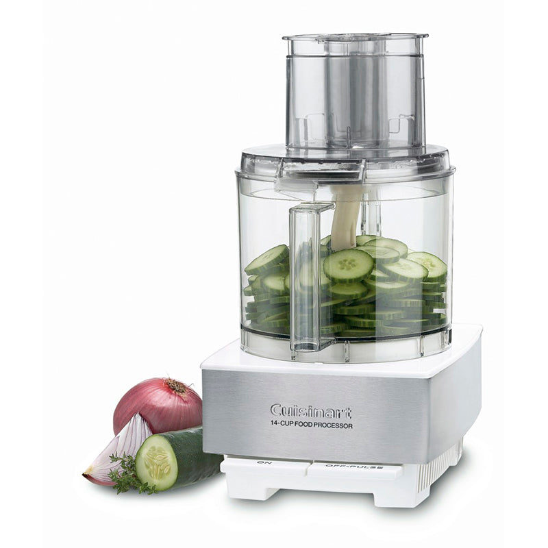 Cuisinart DFP-14BCWNY 14-Cup Food Processor - Brushed Stainless Steel/White