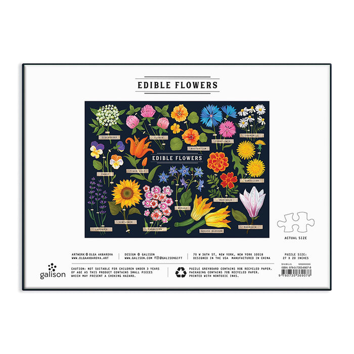 Edible Flower 1000 Piece Jigsaw Puzzle