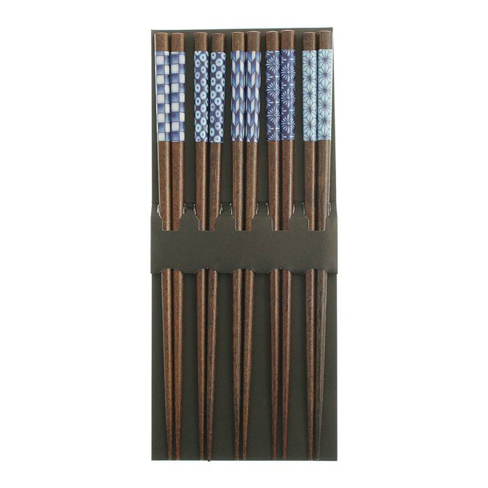 Miya Set of 5 Aizome Wood Chopsticks
