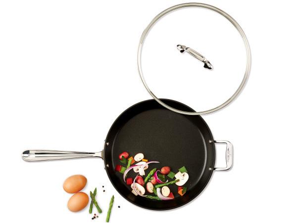All-Clad HA1 Hard-Anodized Non-Stick 12 Fry Pan with Lid +