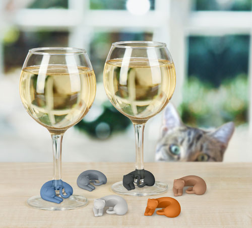 Fred Wine Lives Kitty Wine Charms