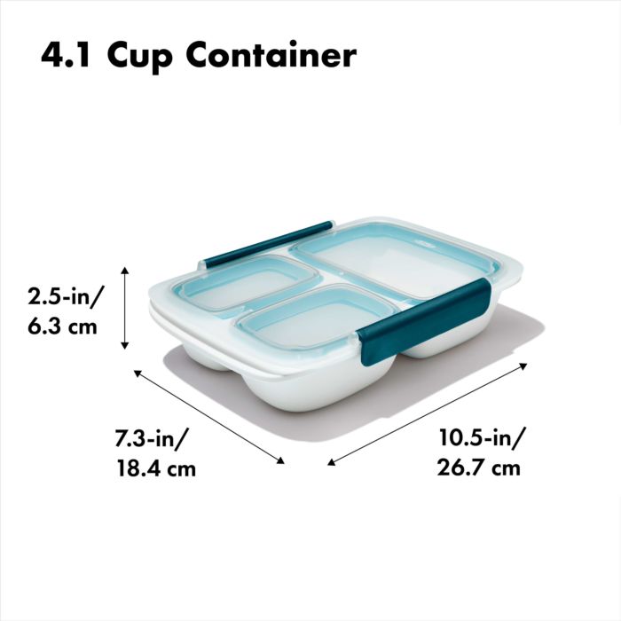 OXO Prep & Go 4.1-Cup Divided Container
