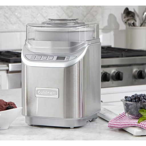  Cuisinart Ice Cream Maker Machine for Frozen Yogurt, Sorbet,  Gelato, Ice Cream & Frozen Drinks - Makes Treats in Minutes with Large  Ingredient Spout for Mix ins, Stainless Steel/Red, 2 Quart
