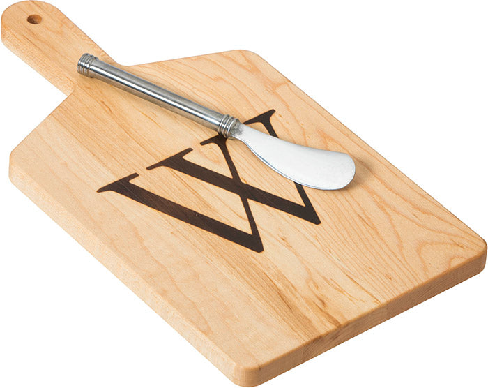 J.K. Adams Monogram Cheese Board & Spreader Set T