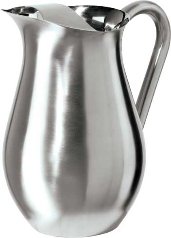 Oggi 2 Quart Stainless Steel Pitcher with Ice Guard