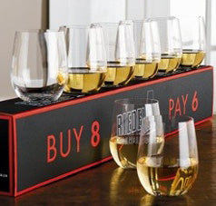 Riedel Pay 6 Get 8 O Viognier & Chardonnay Wine Glasses