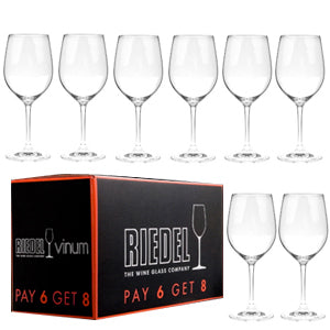 Riedel Pay 6 Get 8 Vinum Chablis & Chardonnay Wine Glasses