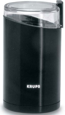 Krups 8 oz. Black Stainless Steel Burr Coffee Grinder with