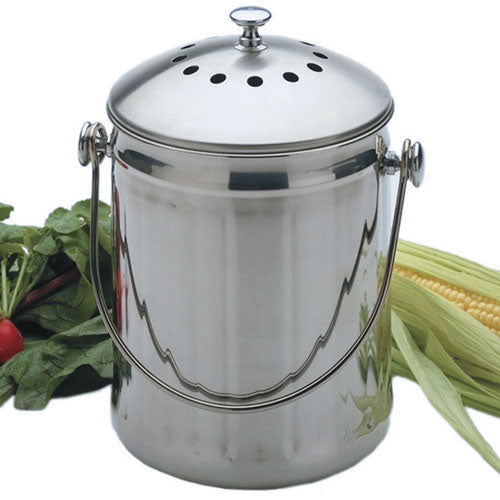 RSVP Endurance Stainless Steel Compost Pail
