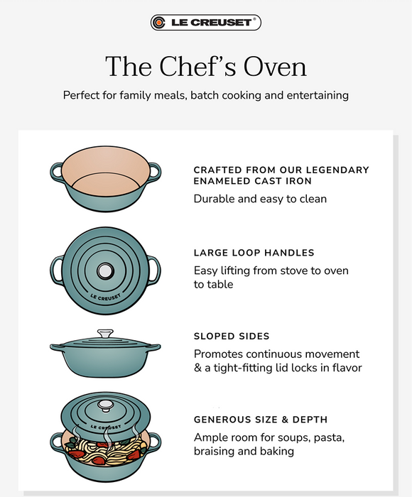 Le Creuset Signature Cast Iron 7.5 qt. Flame Chef's Oven