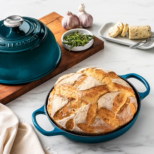 Krustic Enameled Cast Iron Dutch Oven for Sourdough Bread Baking | 6 Quart  Pot with Lid | 10 Inch Ceramic Enamel Thick Coated Cookware Set with Non