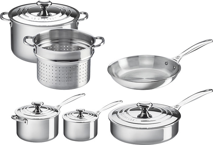 Le Creuset 10-piece Cookware Set, Stainless Steel