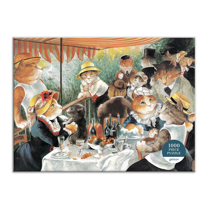 Luncheon of the Boating Party Meowsterpiece 1000 Piece Puzzle
