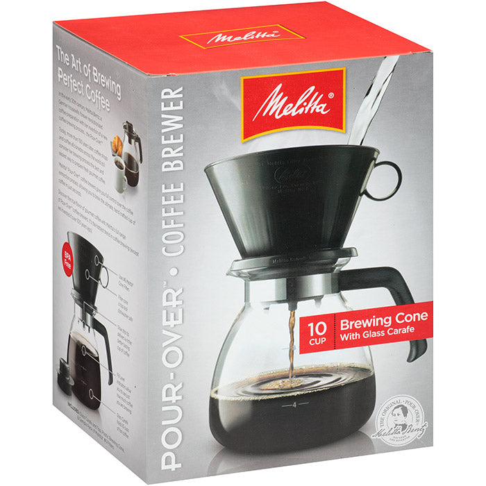 Melitta® Pour-Over Coffeemaker & Glass Carafe Set (52oz)