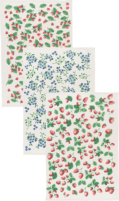Now Designs Set of 3 Berry Patch Floursack Towels