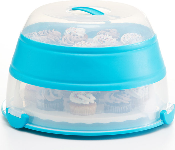 Progressive Blue Collapsible Cupcake & Cake Carrier