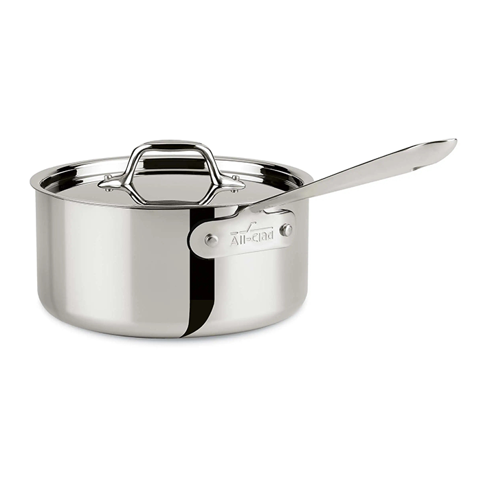All-Clad D3 Stainless 3-Ply Bonded Sauce Pan with Lid