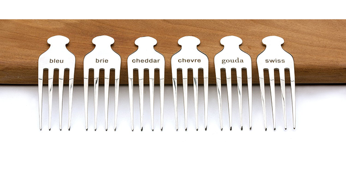 RSVP Set of 6 Fork Cheese Markers