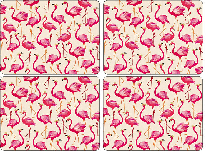 Sara Miller London for Pimpernel Flamingo Large Placemats Set of 4
