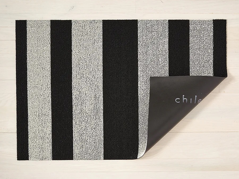 Chilewich Black & White Bold Stripe Rug