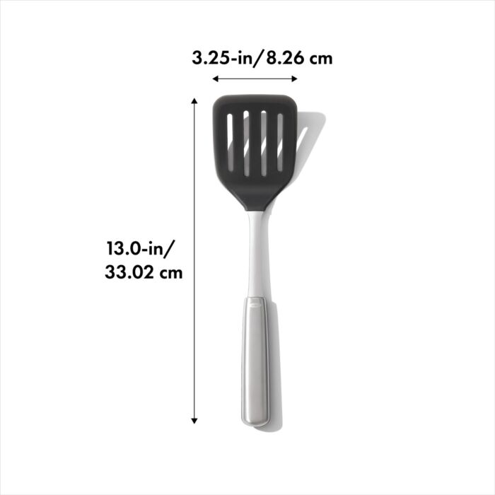Tovolo Silicone Slotted Turner - Charcoal - Spoons N Spice